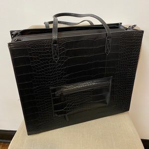 Béis Work Tote Black Croc